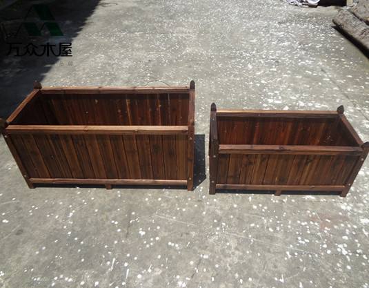 常規(guī)長方體花箱 實木花箱