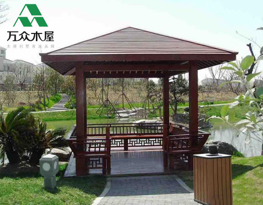 防腐木涼亭