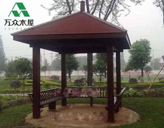 防腐木涼亭